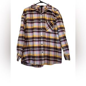 Wild Fable 100% Cotton Heavy Weight Button Down Flannel, Size Large‎